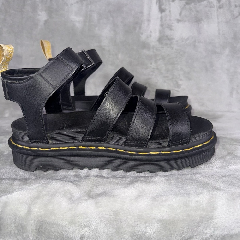 Dr. Doc Martens Blaire Athena Gladiator Sandals Black Women's Size 8 Retro - Picture 4 of 16